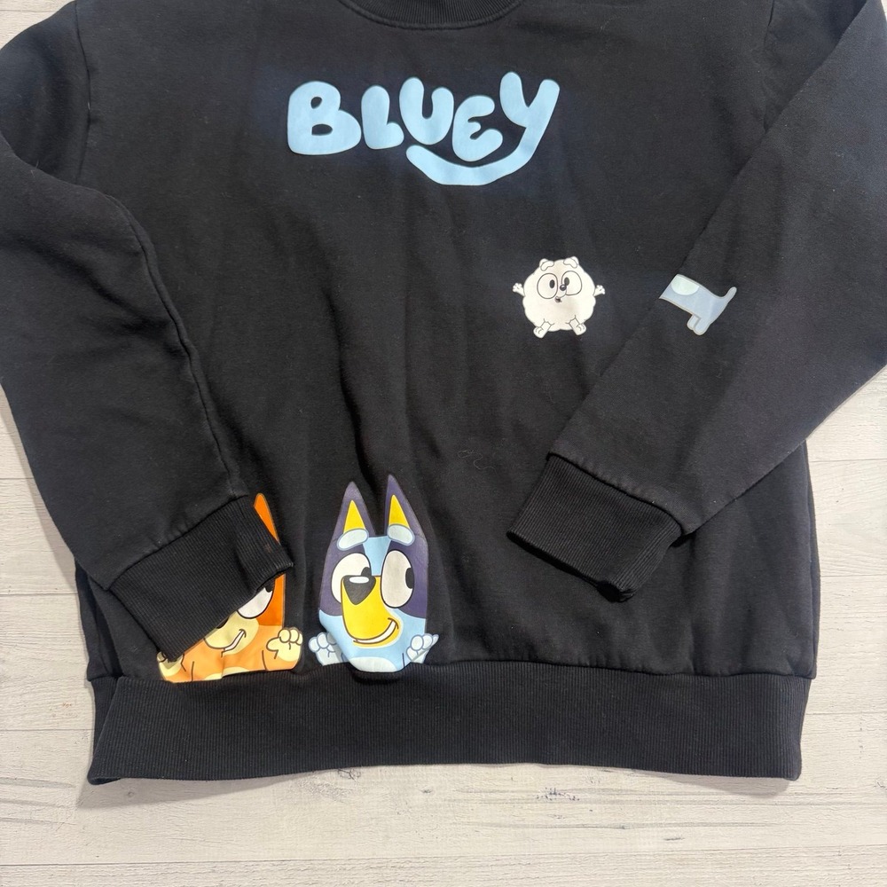 Bluey adult black character sweatshirt size large